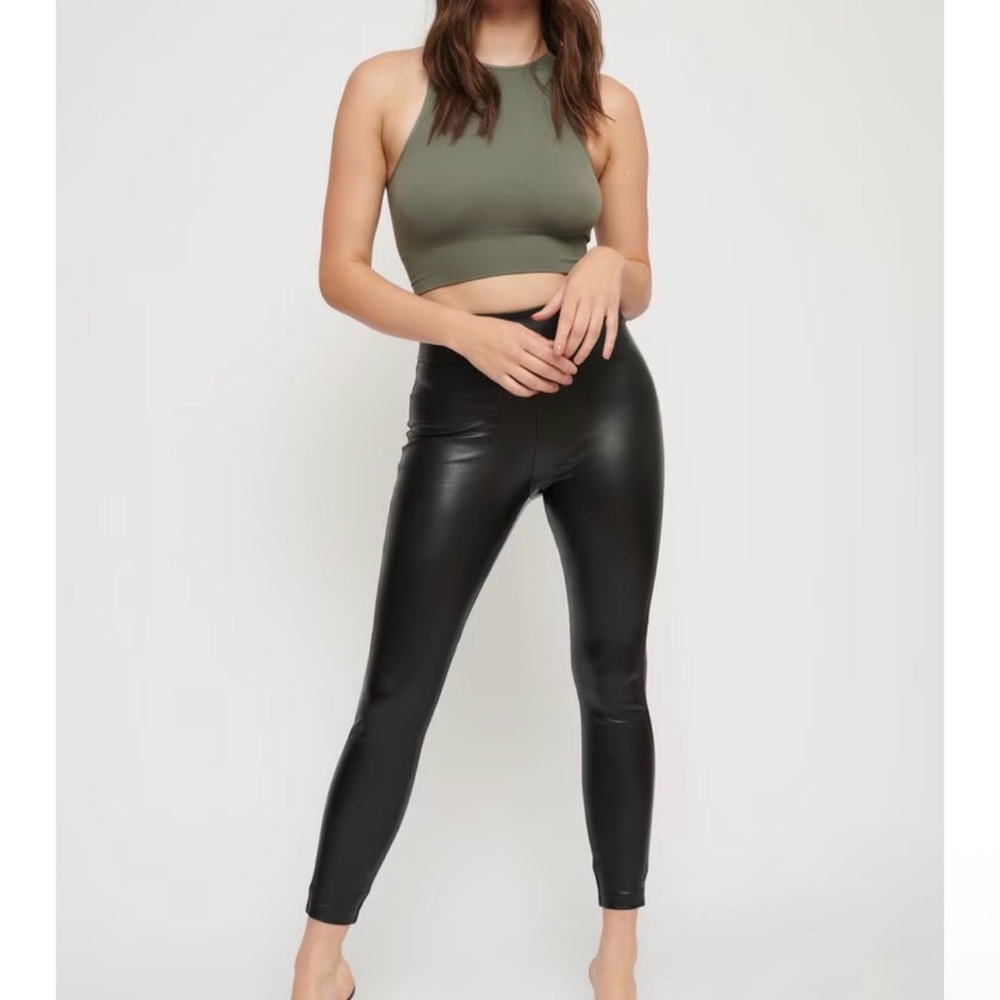Dynamite Naomi Leather Leggings XS - Jet Black